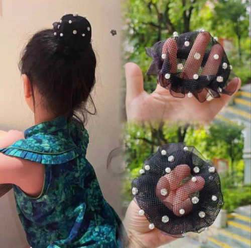 گیره توری مو طرح مرواریدی مناسب مدل مو گوجه ای