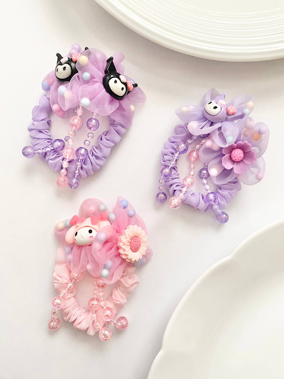 کش موی آویزدار طرح کرومی (Kuromi) و ملودی