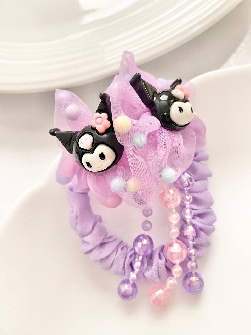 کش موی آویزدار طرح کرومی (Kuromi) و ملودی