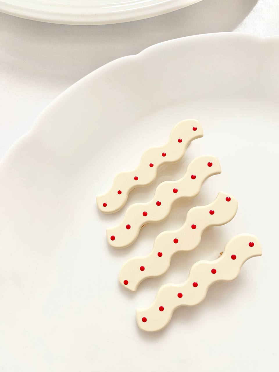 گیره مو پینترستی طرح موج خالخالی پک دوعددی