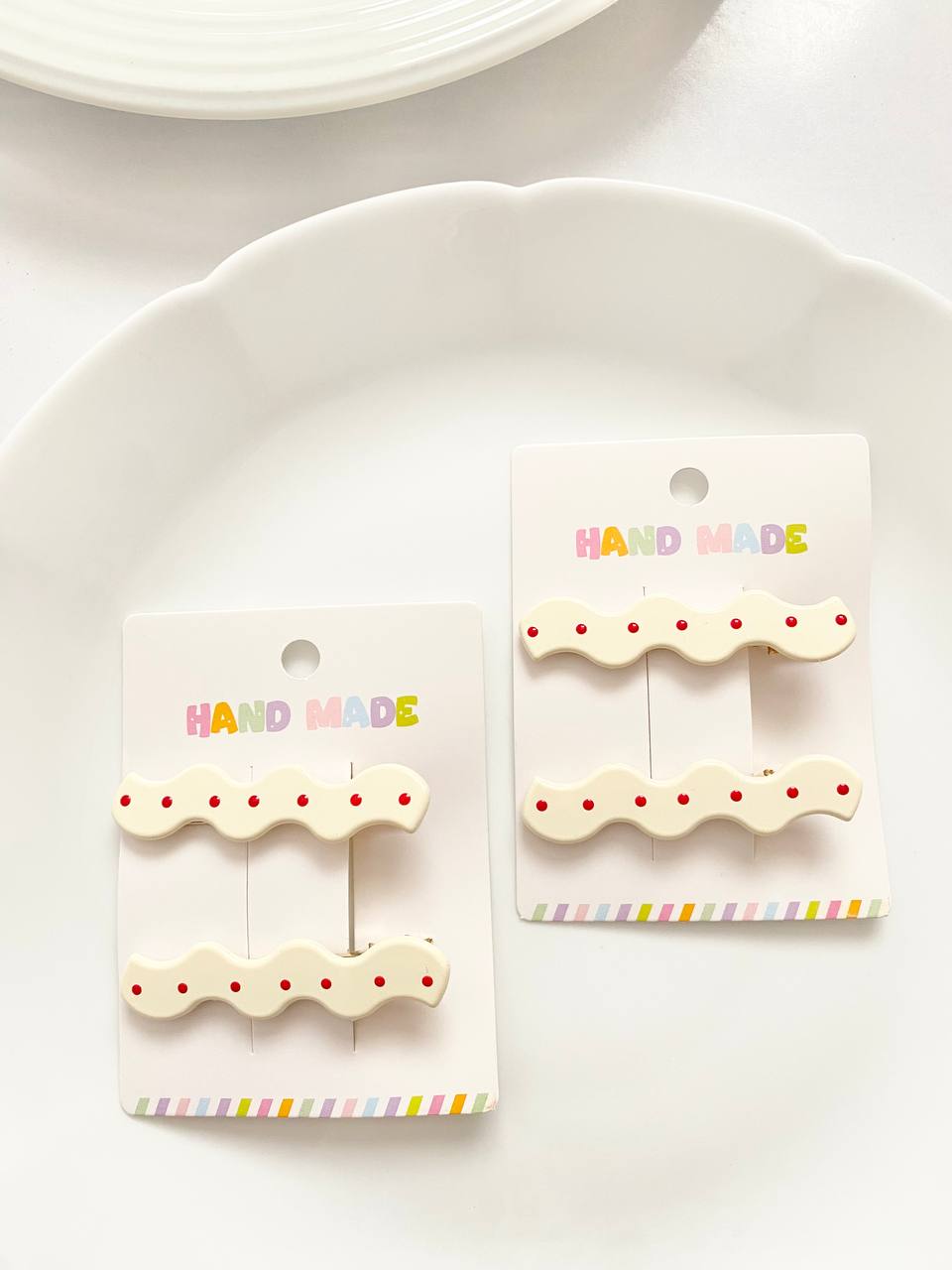 گیره مو پینترستی طرح موج خالخالی پک دوعددی