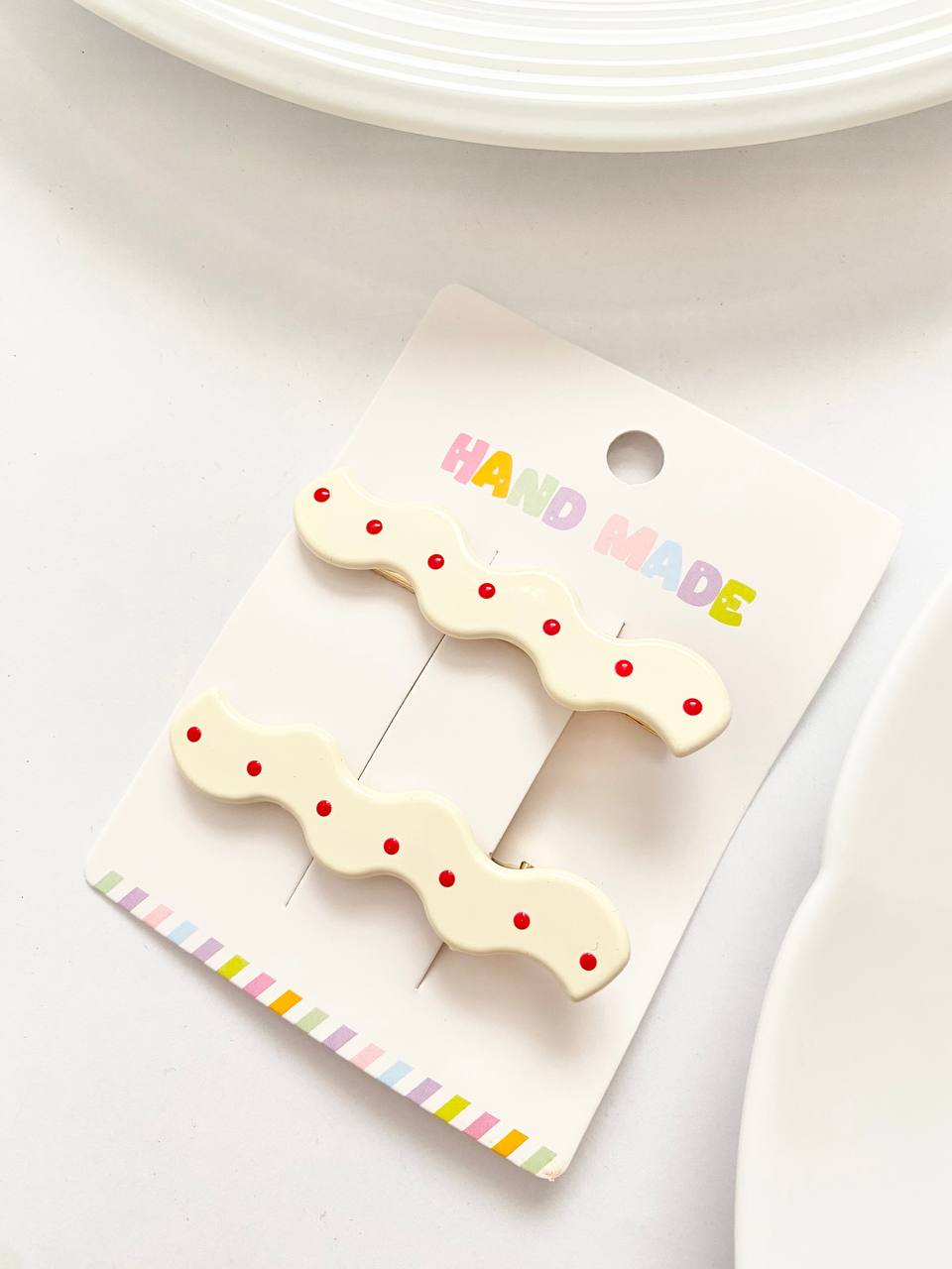 گیره مو پینترستی طرح موج خالخالی پک دوعددی