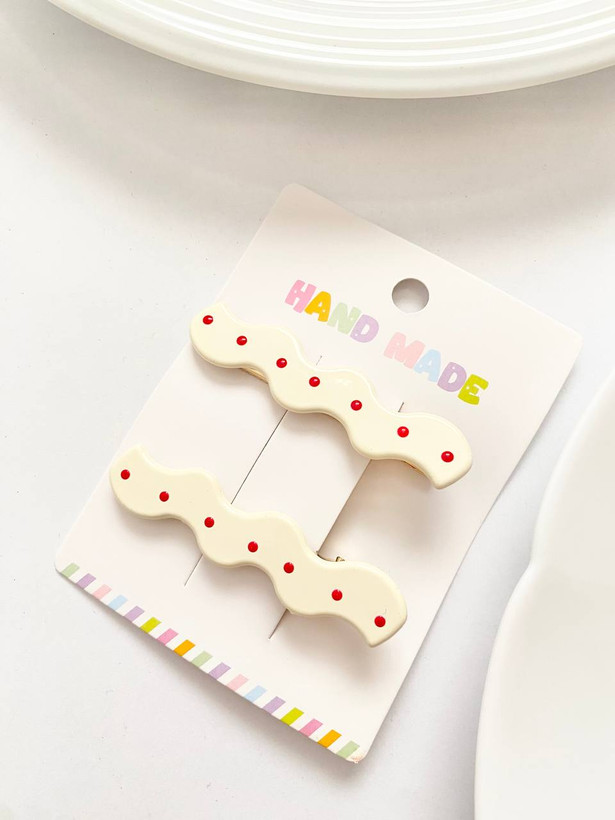 گیره مو پینترستی طرح موج خالخالی پک دوعددی