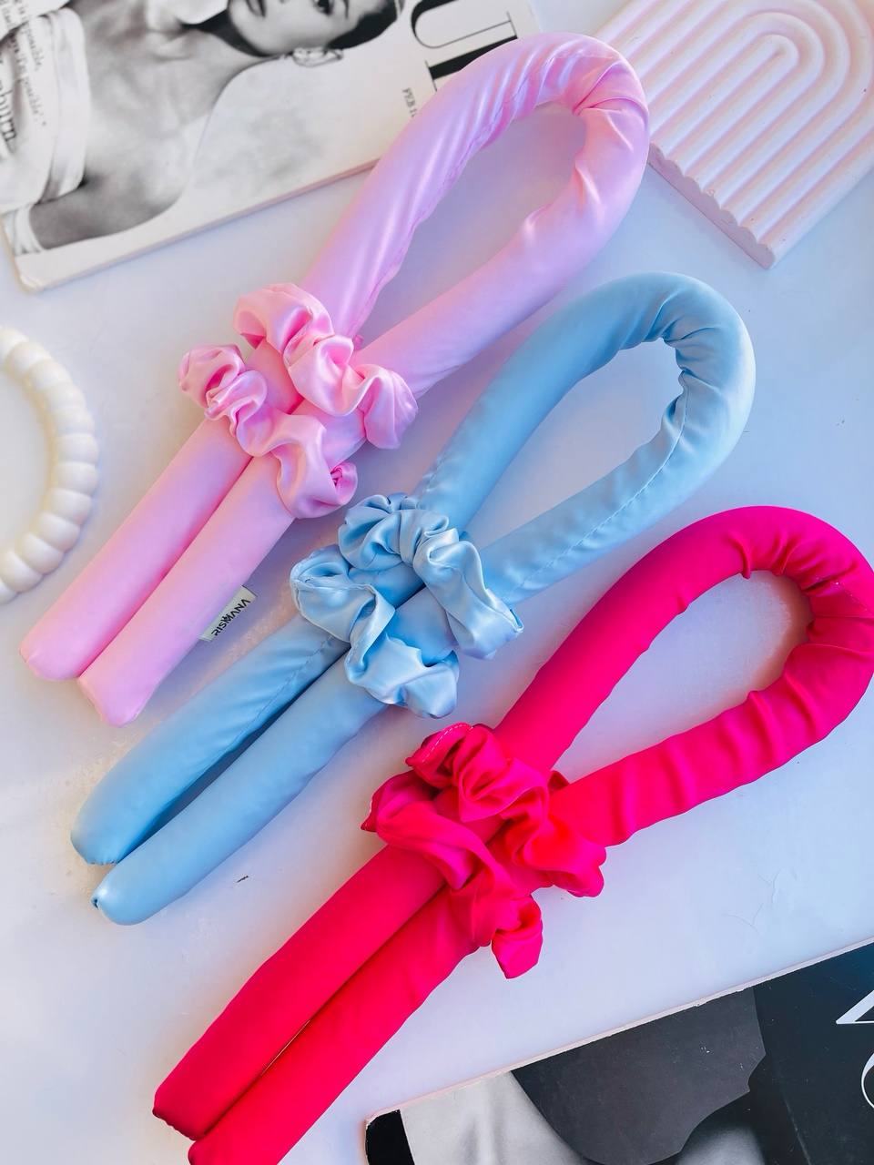 فرکننده مو هیر رولر ساتن به همراه دو عدد اسکرانچی ساتن