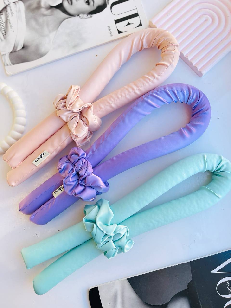 فرکننده مو هیر رولر ساتن به همراه دو عدد اسکرانچی ساتن