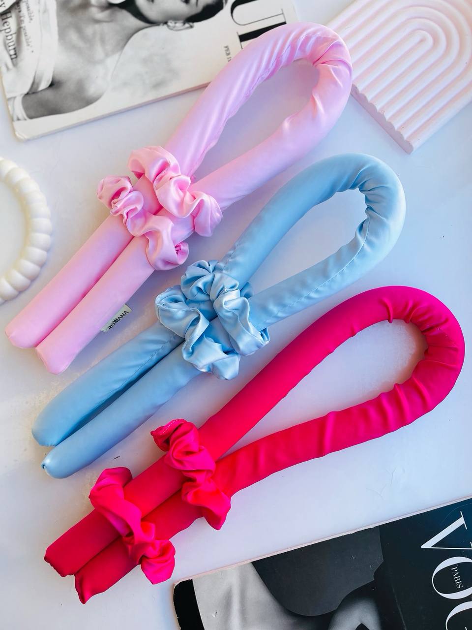 فرکننده مو هیر رولر ساتن به همراه دو عدد اسکرانچی ساتن