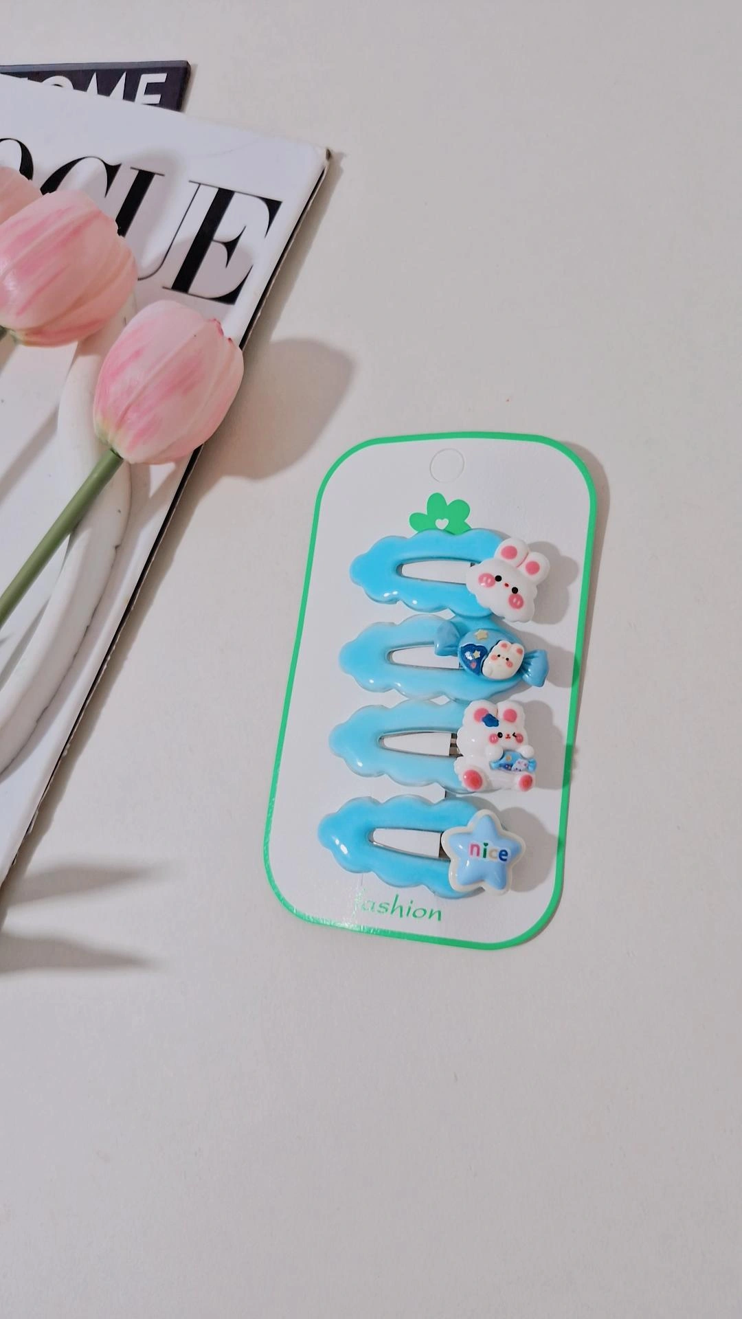 گیره مو تقتقی ژله ای پینترستی پک 4 عددی