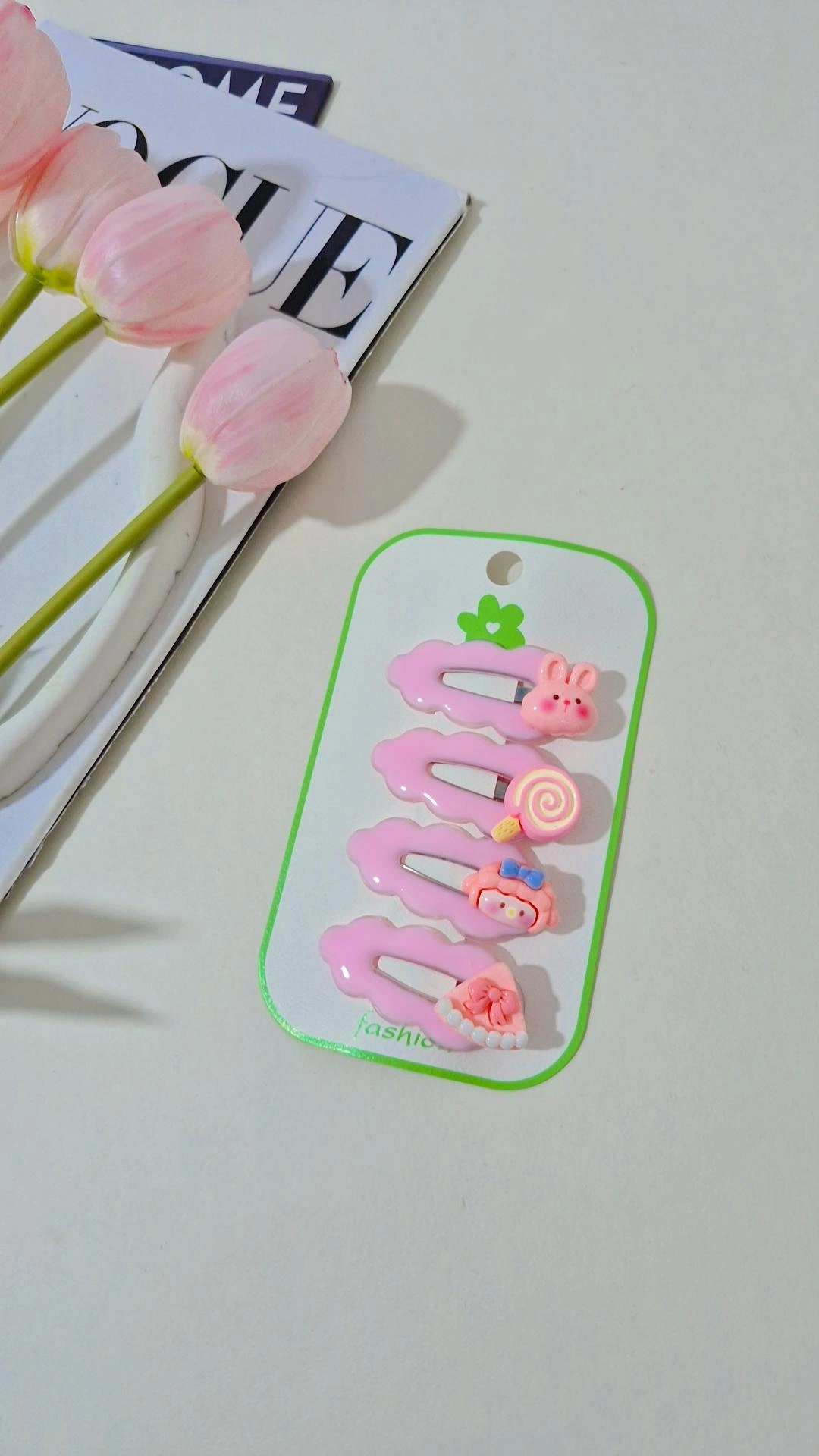 گیره مو تقتقی ژله ای پینترستی پک 4 عددی