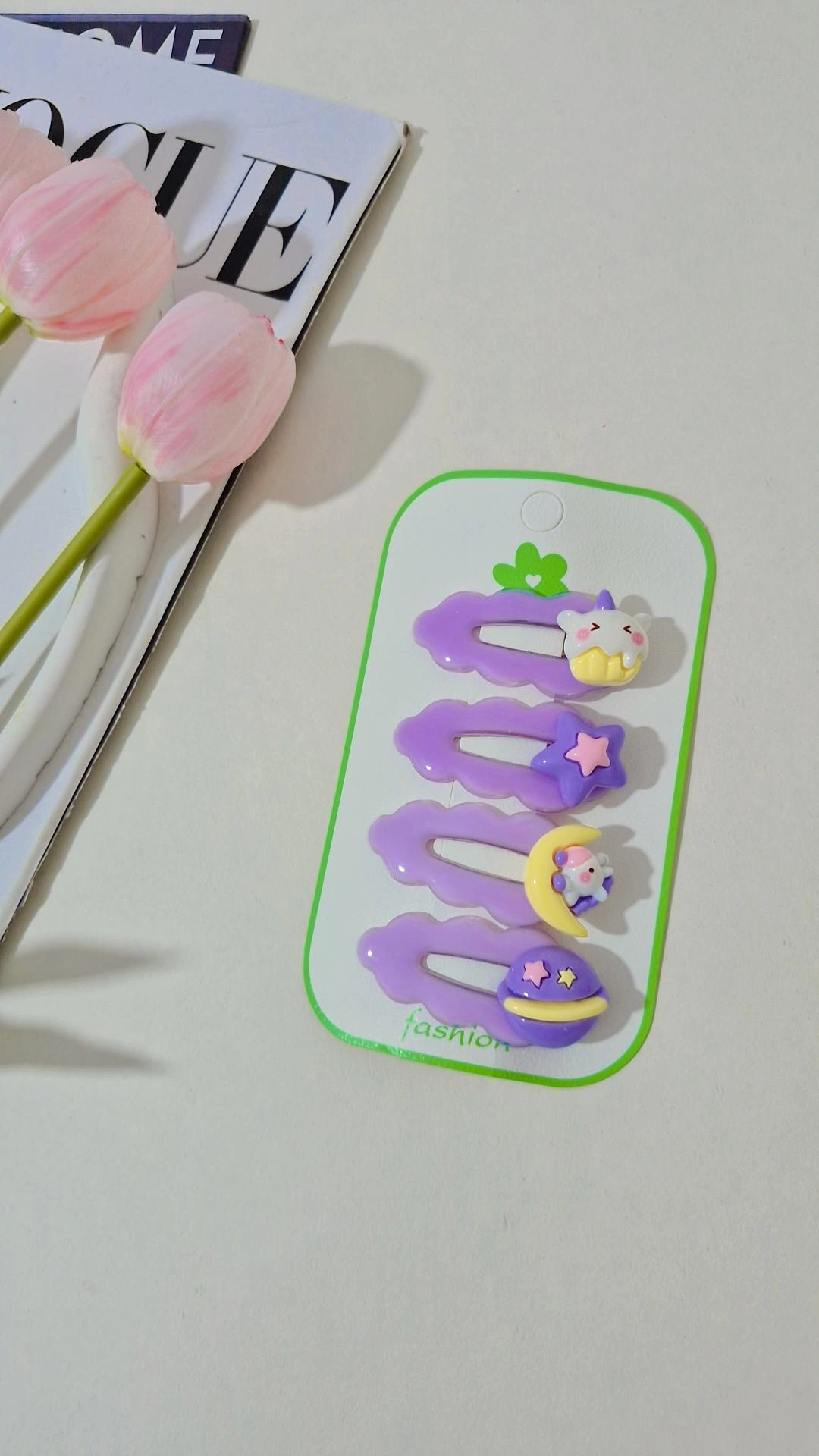 گیره مو تقتقی ژله ای پینترستی پک 4 عددی