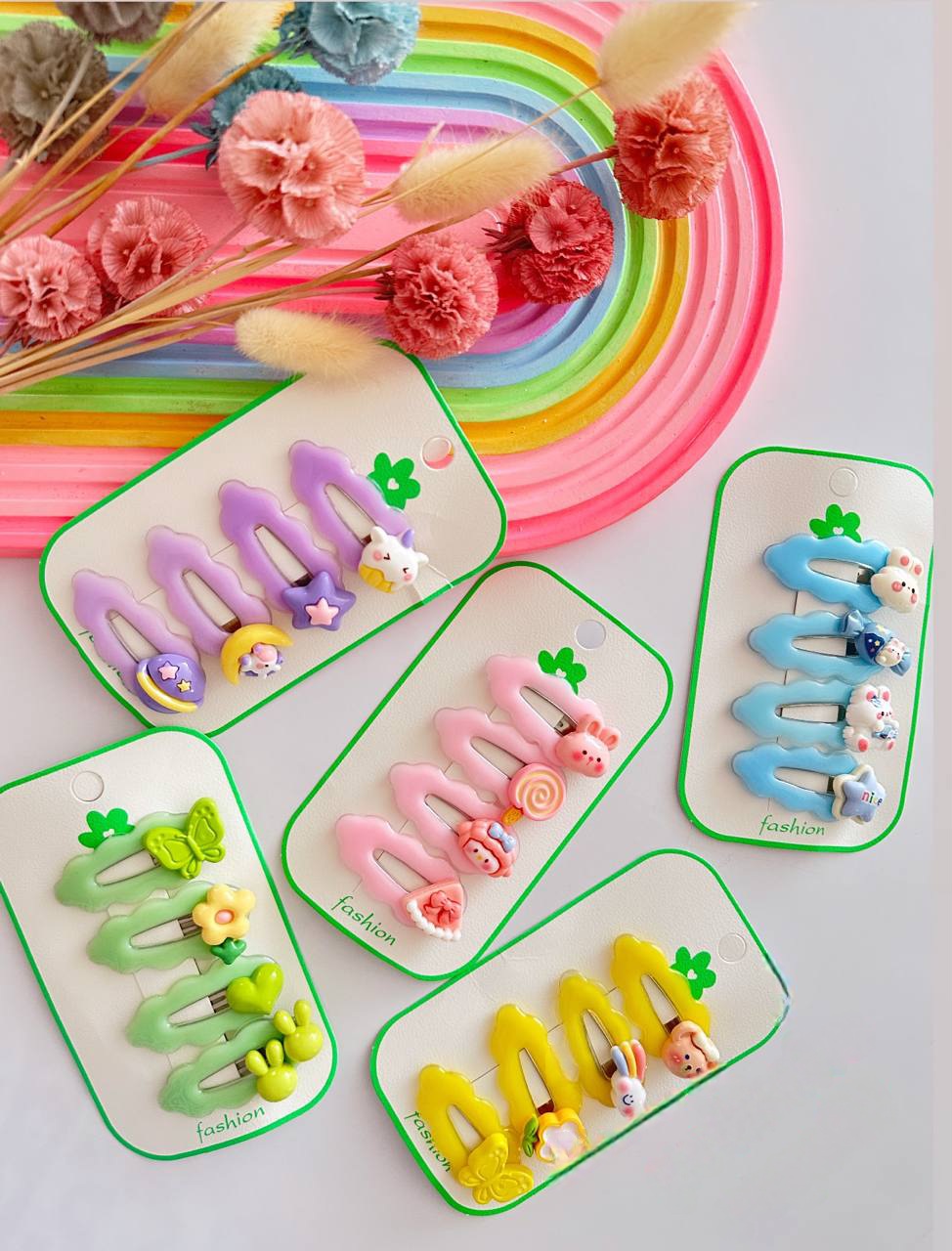 گیره مو تقتقی ژله ای پینترستی پک 4 عددی