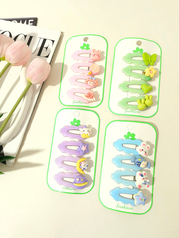 گیره مو تقتقی ژله ای پینترستی پک 4 عددی