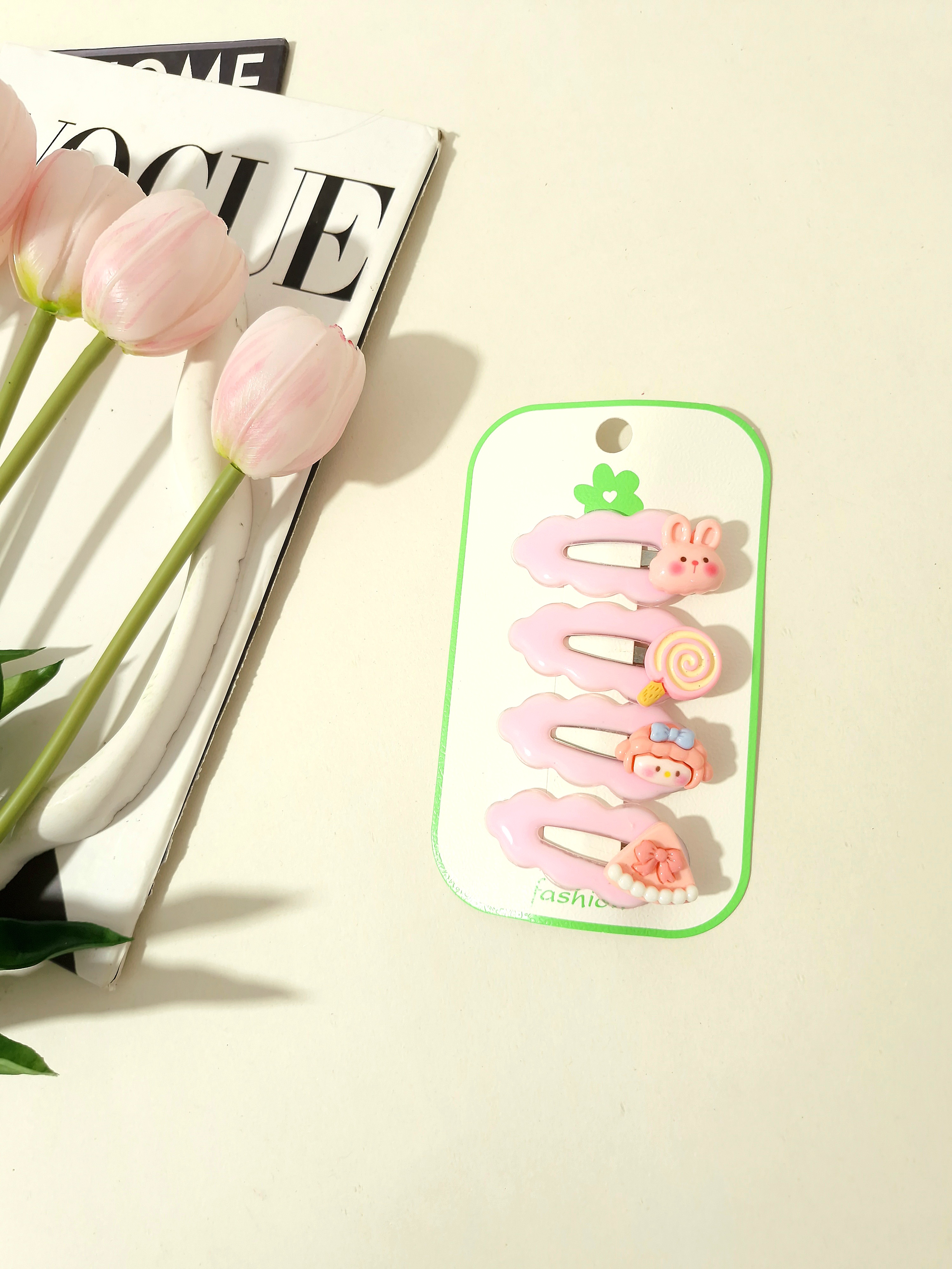 گیره مو تقتقی ژله ای پینترستی پک 4 عددی