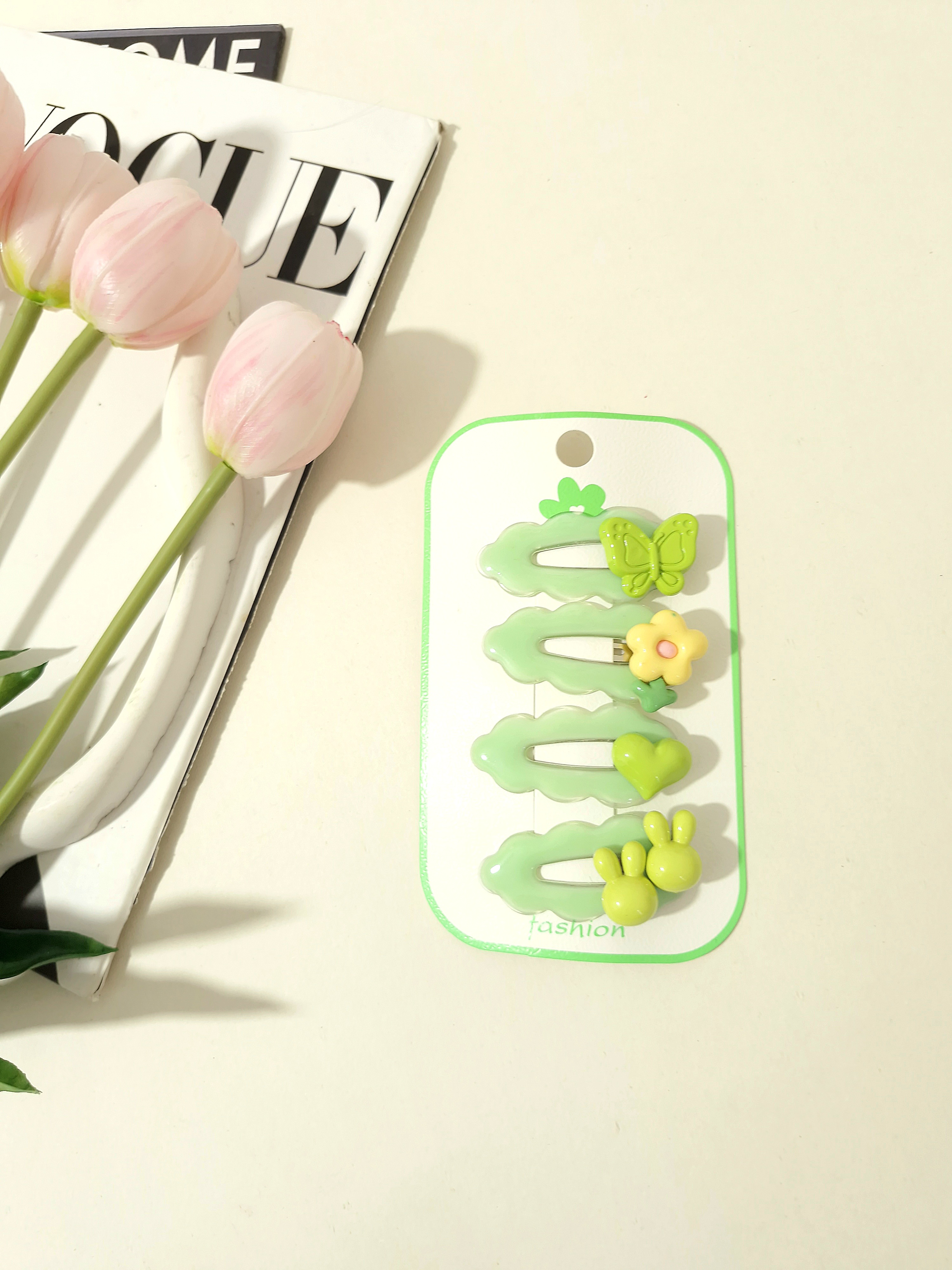 گیره مو تقتقی ژله ای پینترستی پک 4 عددی