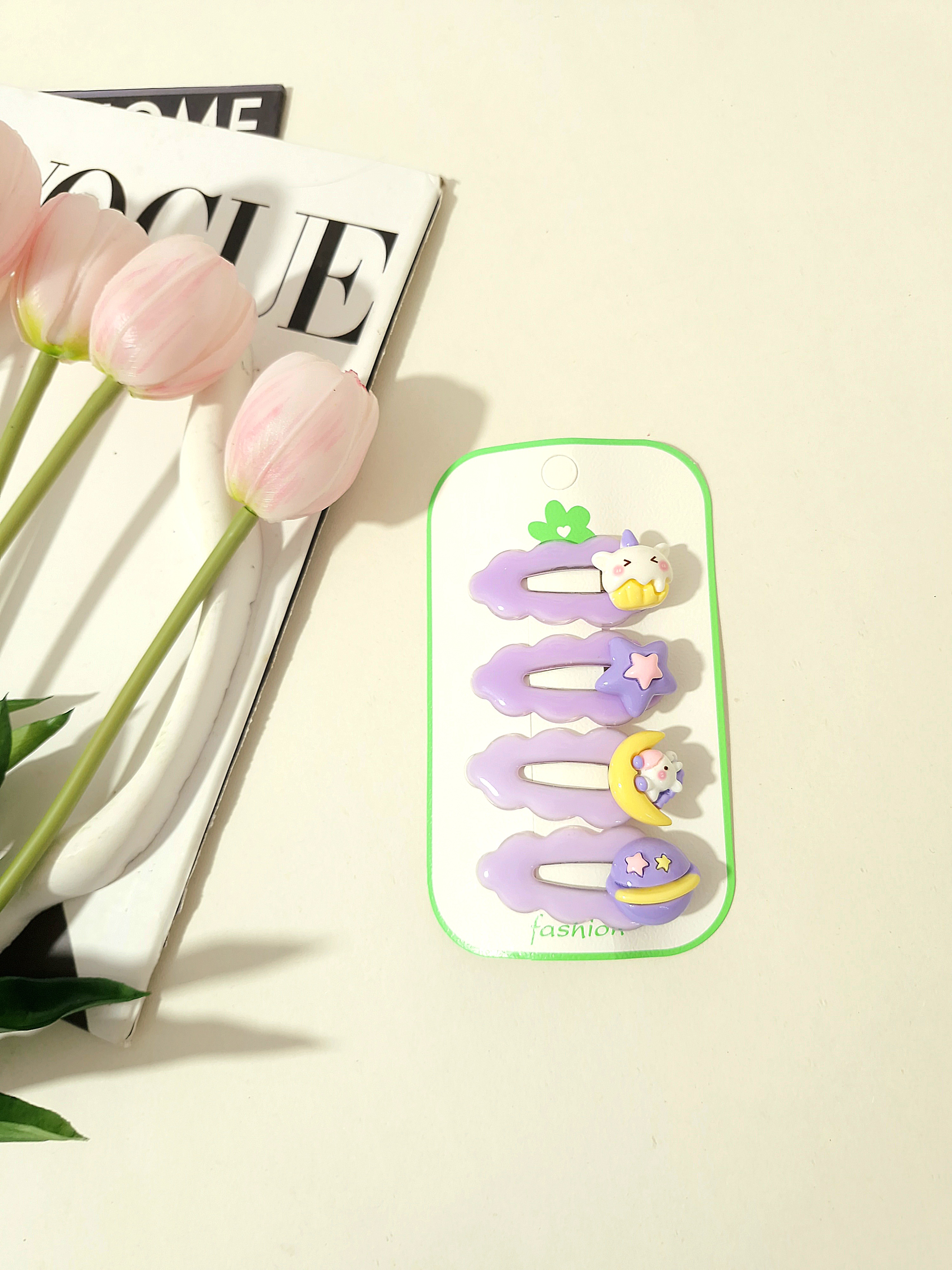 گیره مو تقتقی ژله ای پینترستی پک 4 عددی