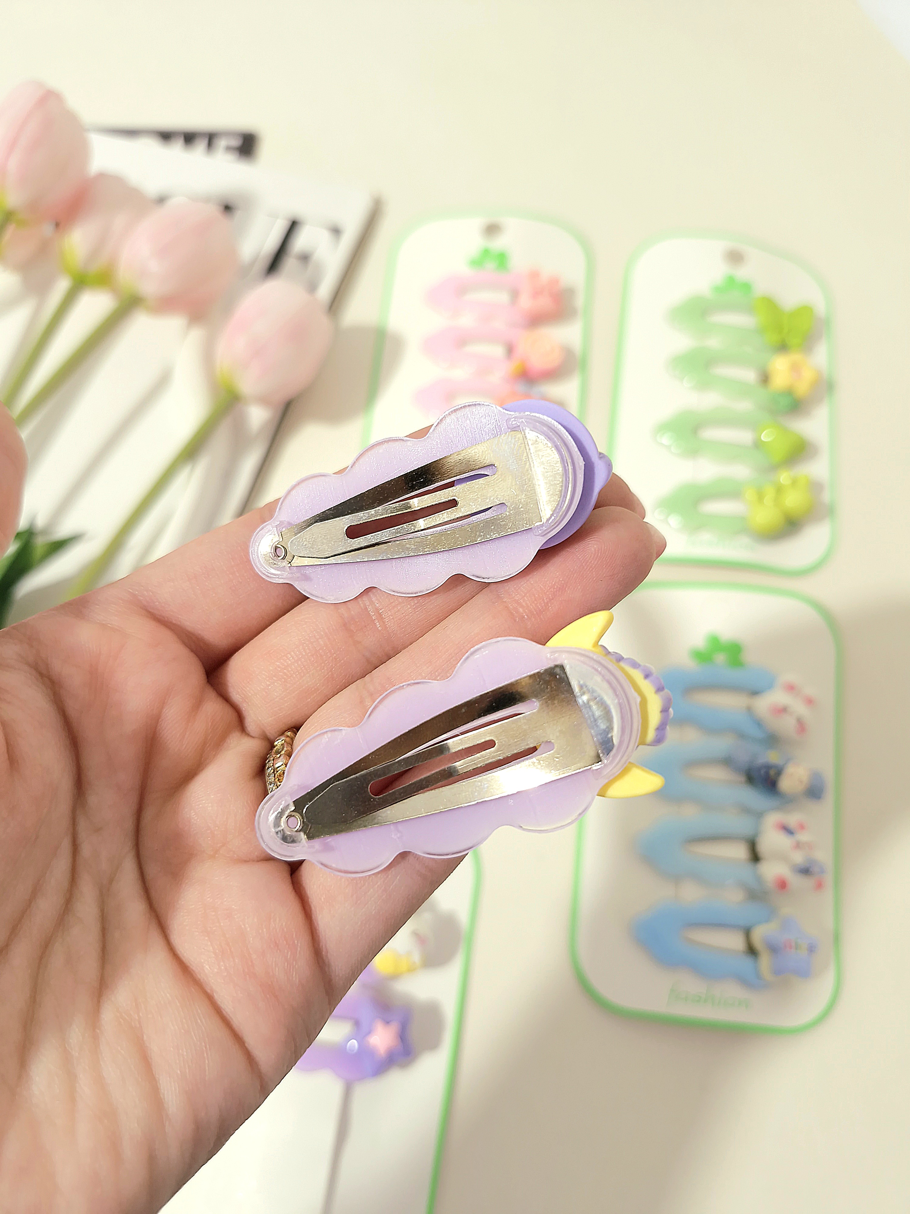 گیره مو تقتقی ژله ای پینترستی پک 4 عددی