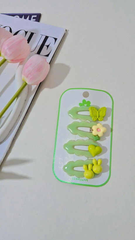 گیره مو تقتقی ژله ای پینترستی پک 4 عددی