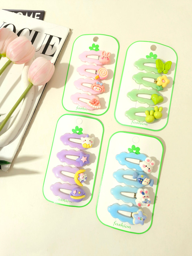 گیره مو تقتقی ژله ای پینترستی پک 4 عددی