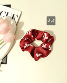 کش مو اسکرانچی ساتن طرحدار پاپیون