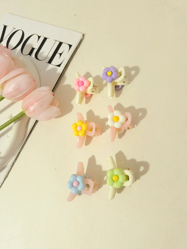 کلیپس مو طرح گل سایز 5 سانت