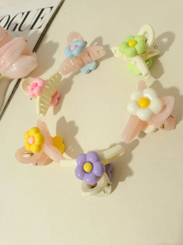 کلیپس مو طرح گل سایز 5 سانت