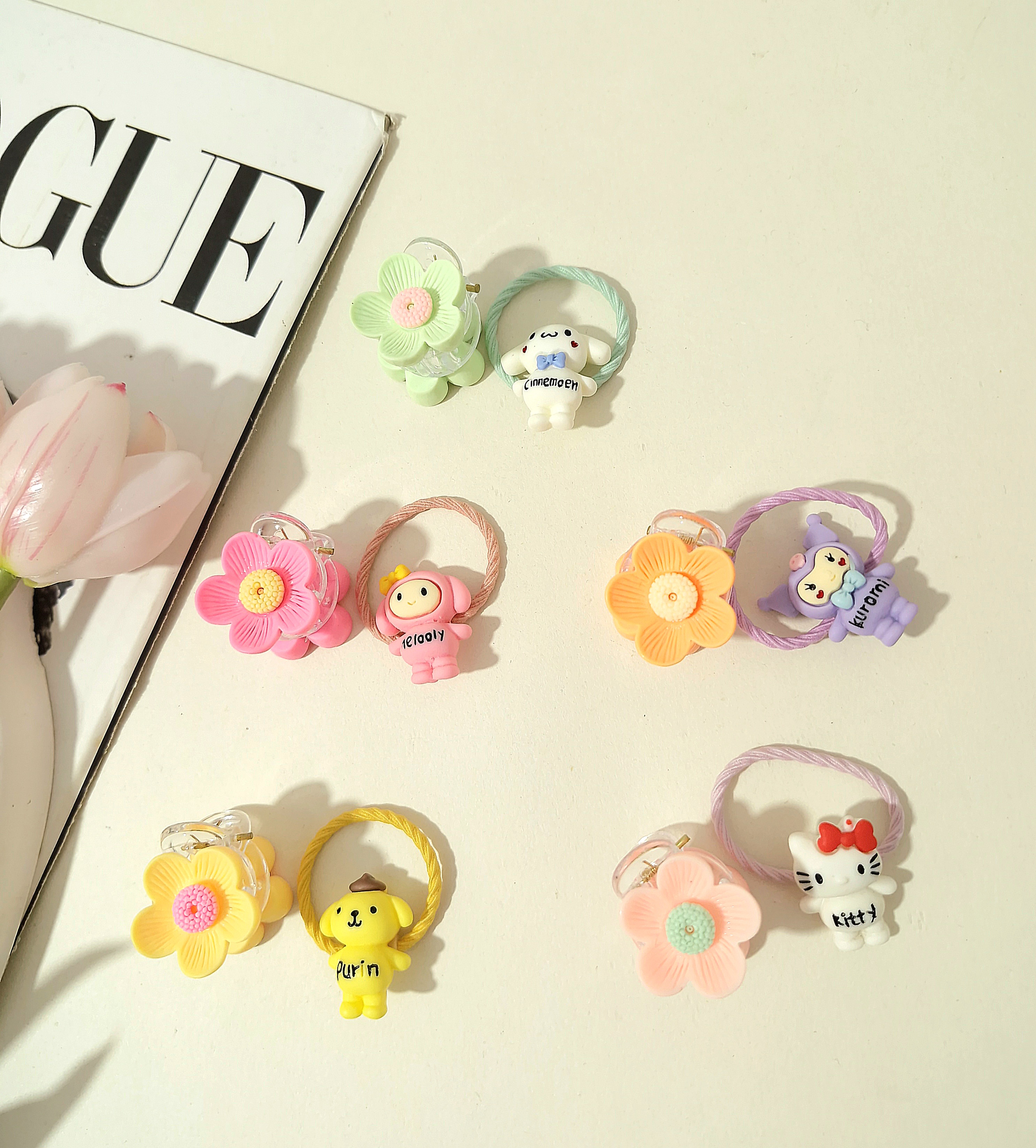 ست مینی کلیپس گل و کشمو لیزری سانریو