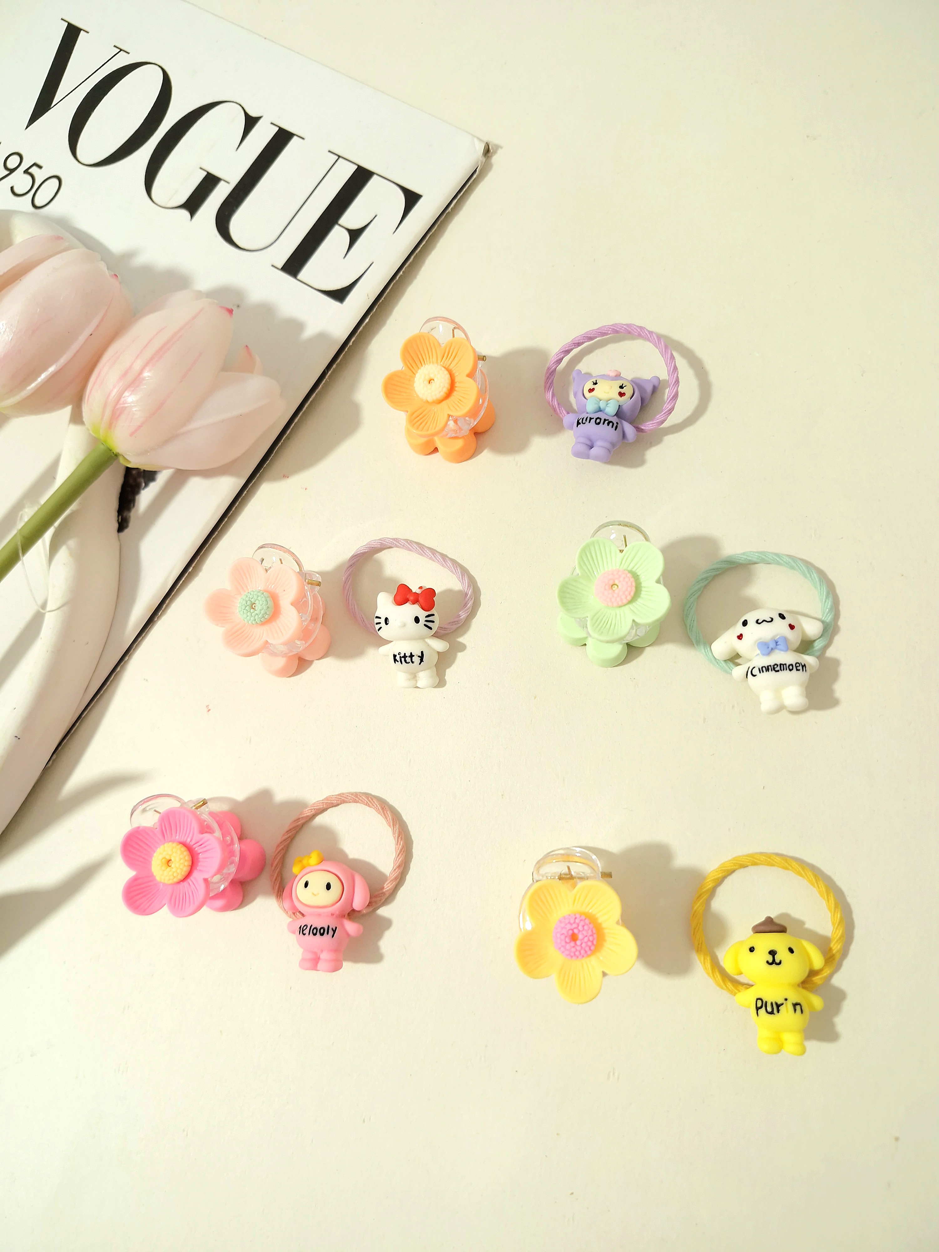 ست مینی کلیپس گل و کشمو لیزری سانریو