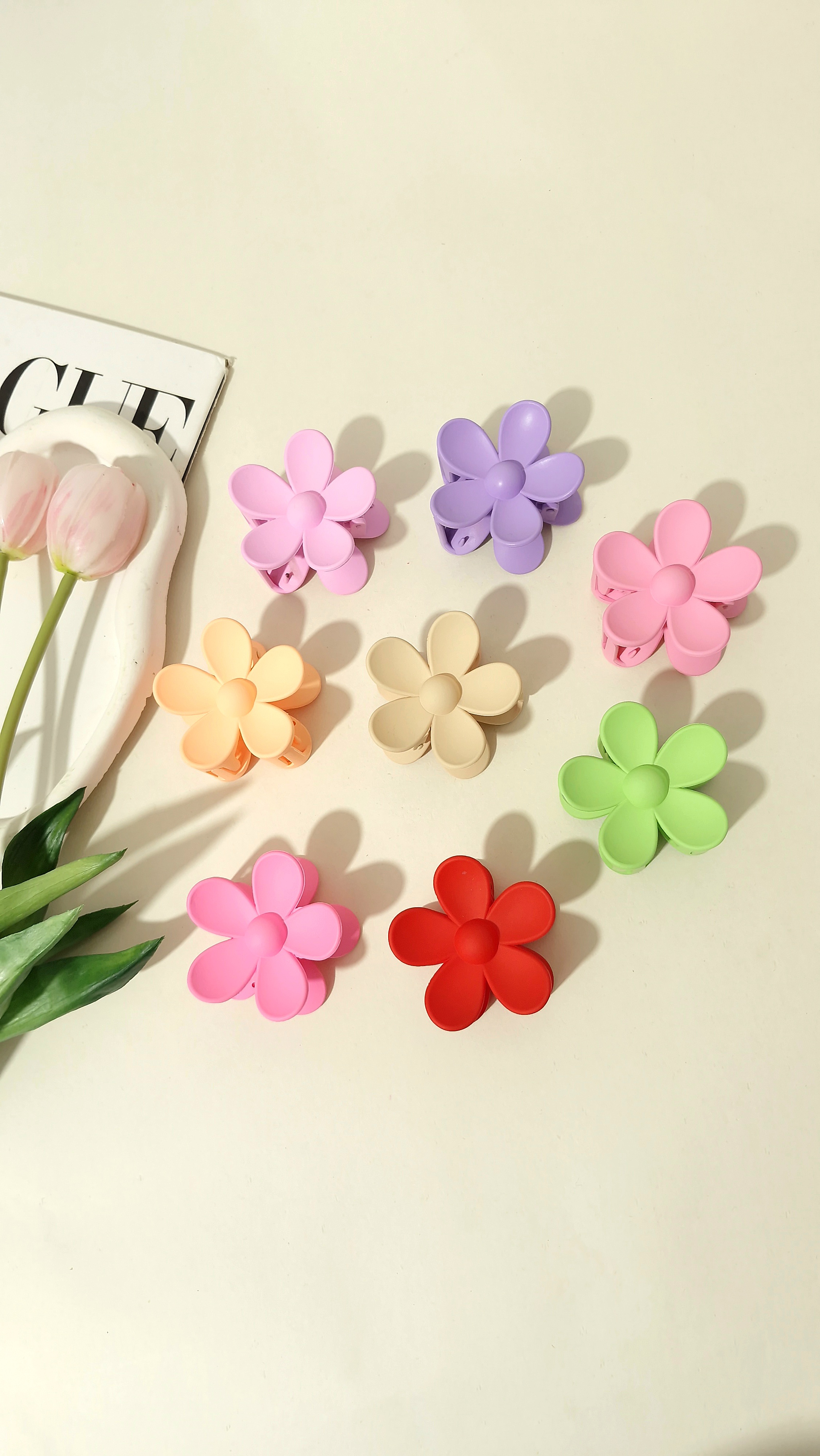 کلیپس گل بابونه شمعی مات با کیفیت و وارداتی