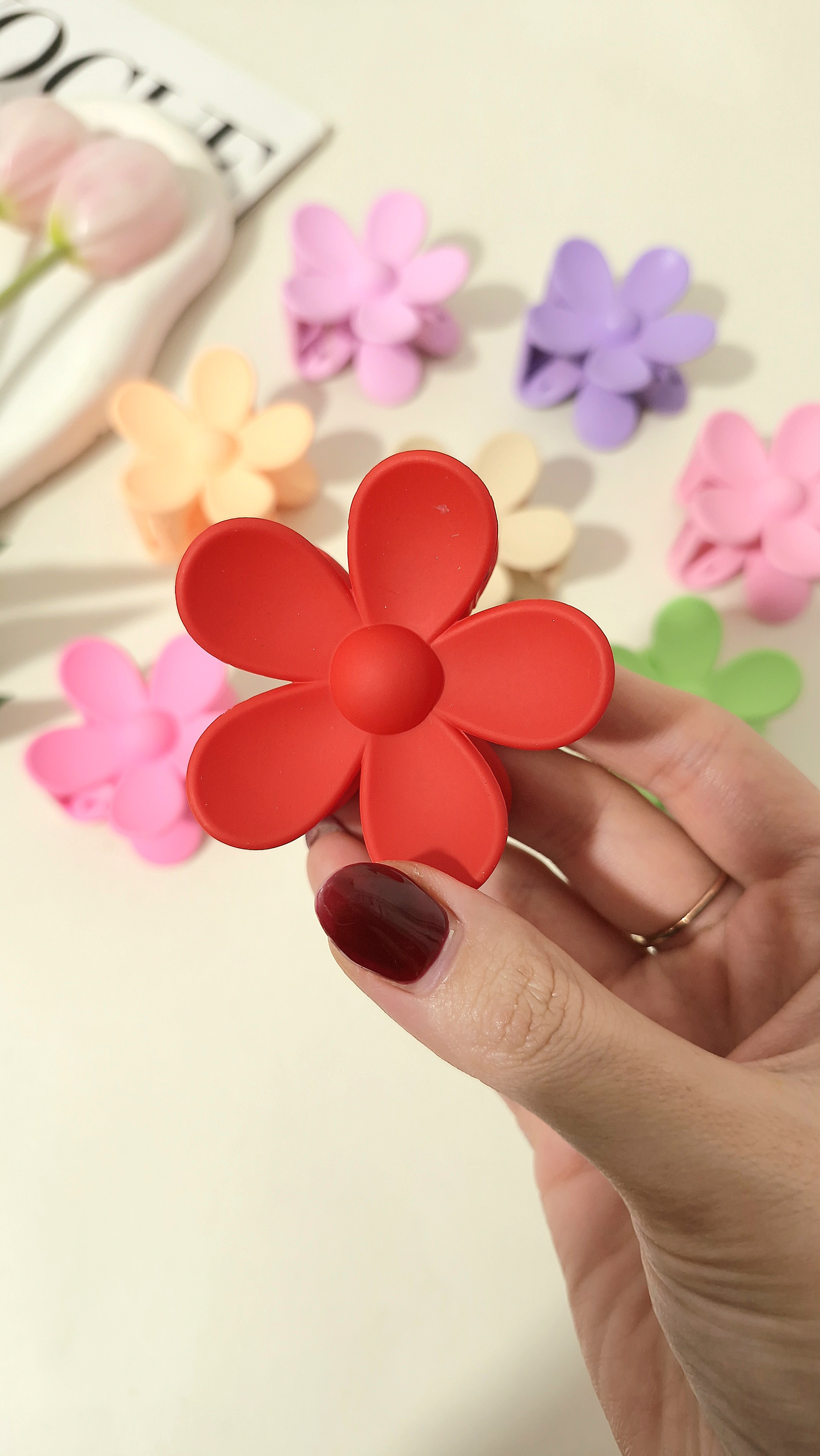 کلیپس گل بابونه شمعی مات با کیفیت و وارداتی