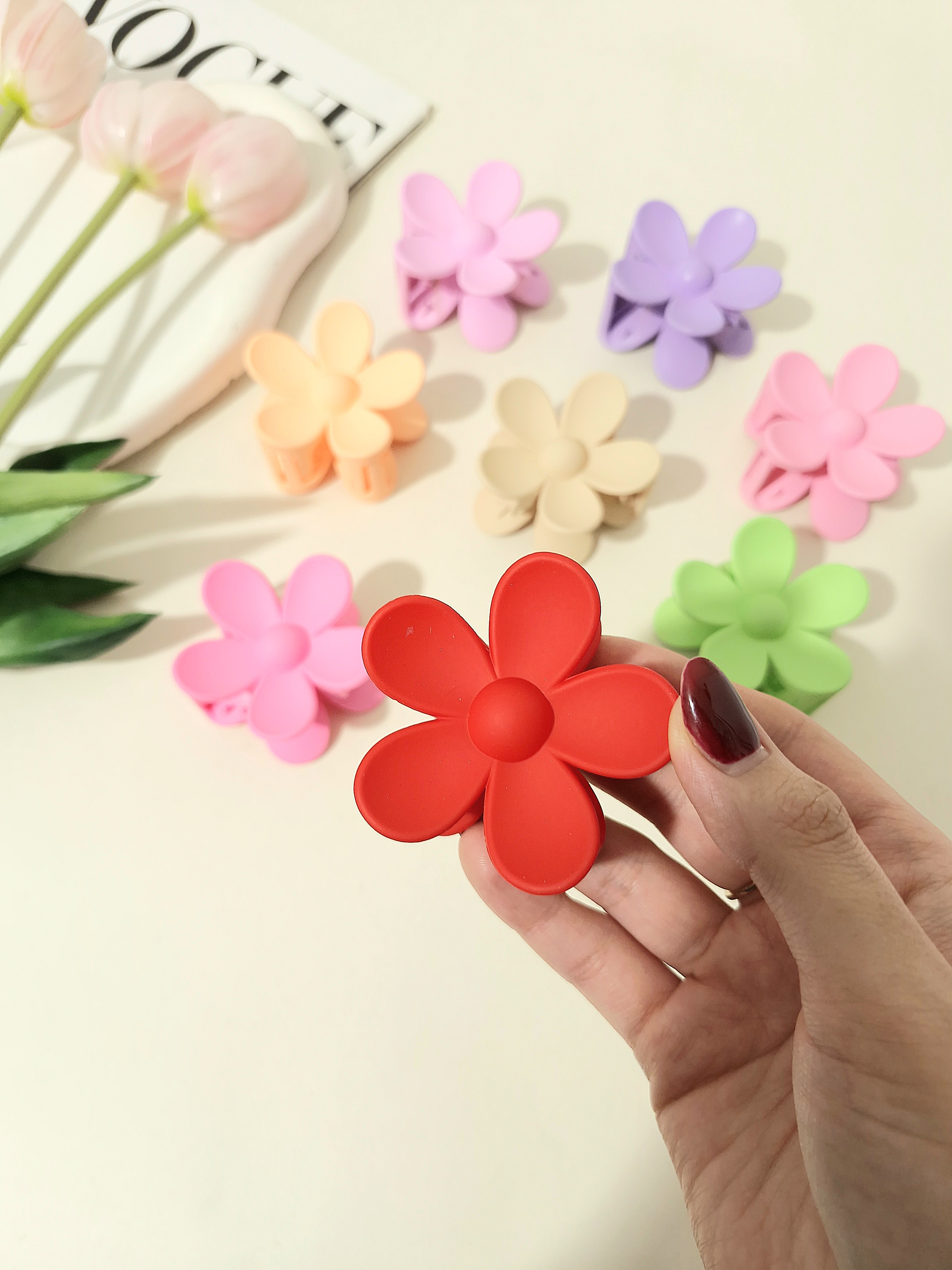 کلیپس گل بابونه شمعی مات با کیفیت و وارداتی