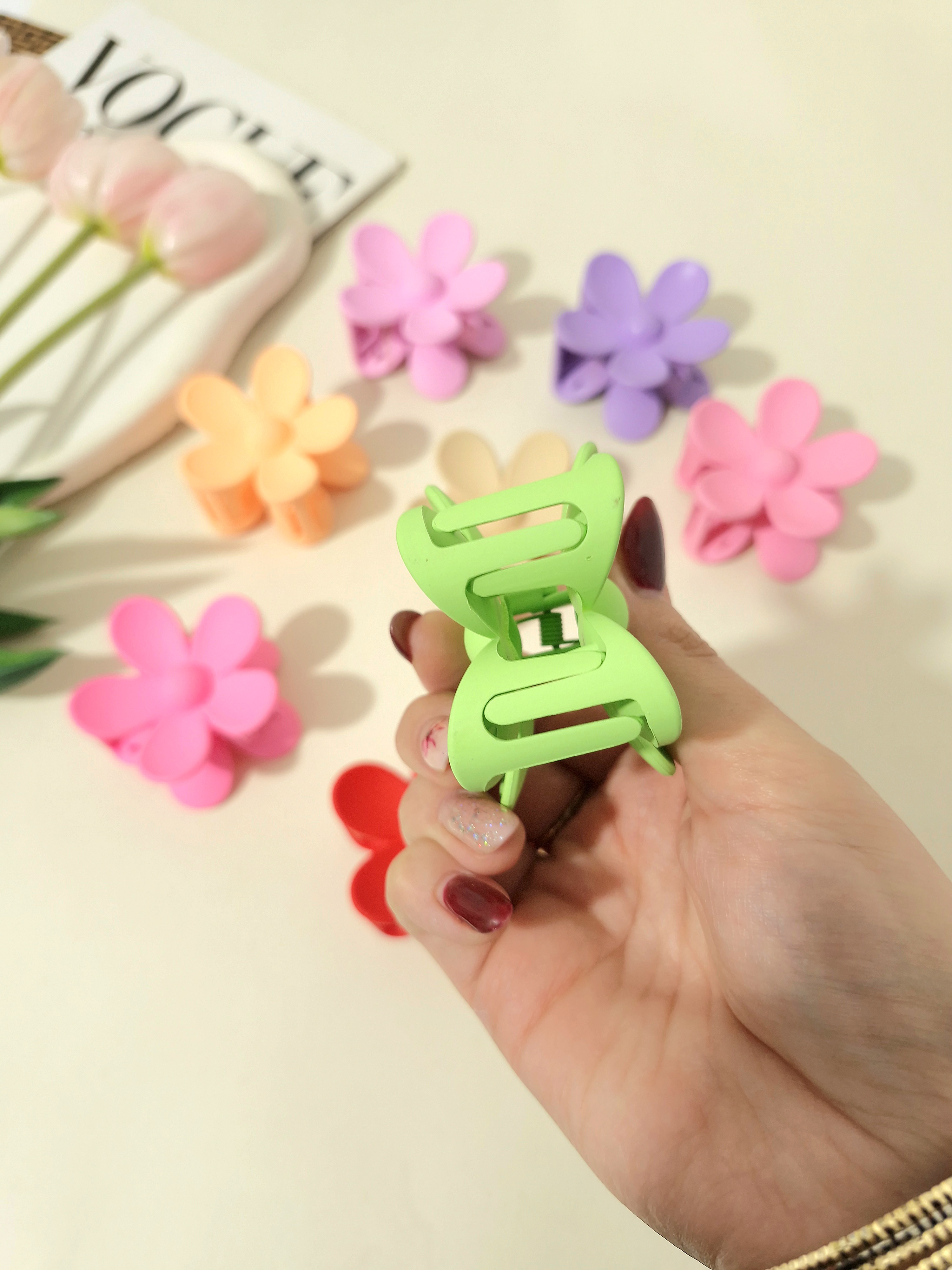 کلیپس گل بابونه شمعی مات با کیفیت و وارداتی