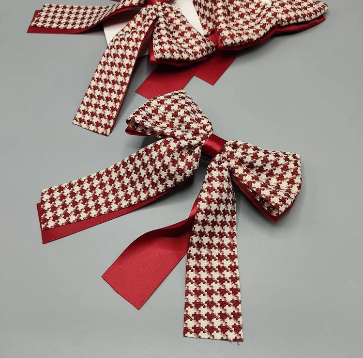 گیره مو پاپیون طرح پیچازی یلدایی