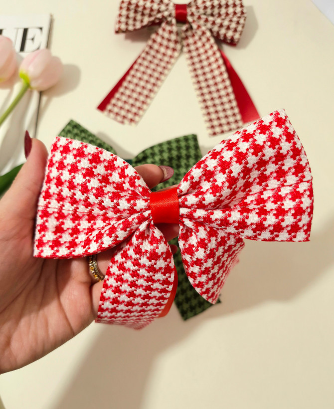 گیره مو پاپیون طرح پیچازی یلدایی