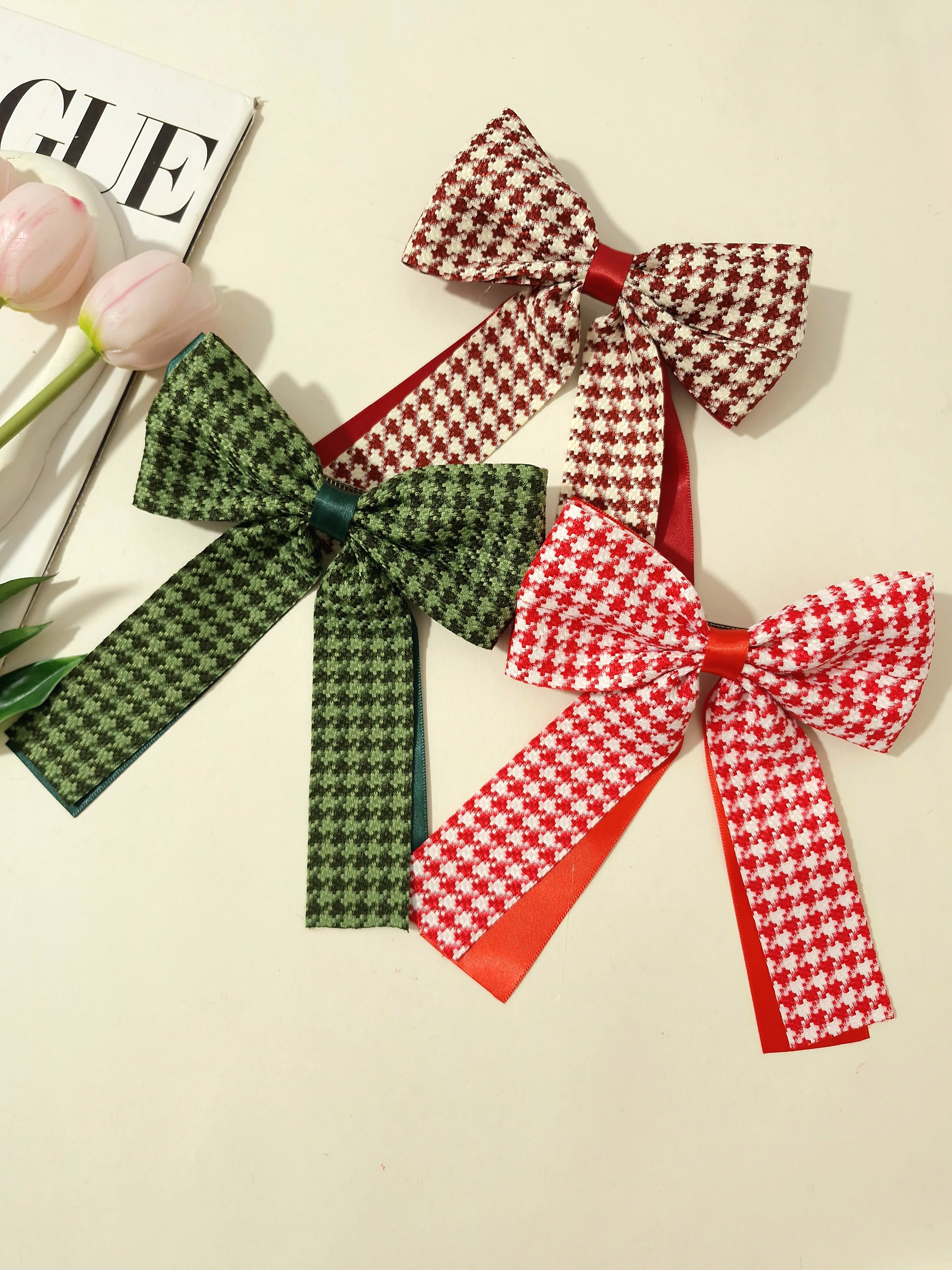 گیره مو پاپیون طرح پیچازی یلدایی