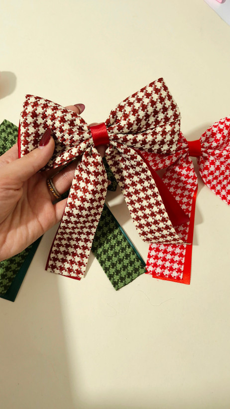 گیره مو پاپیون طرح پیچازی یلدایی