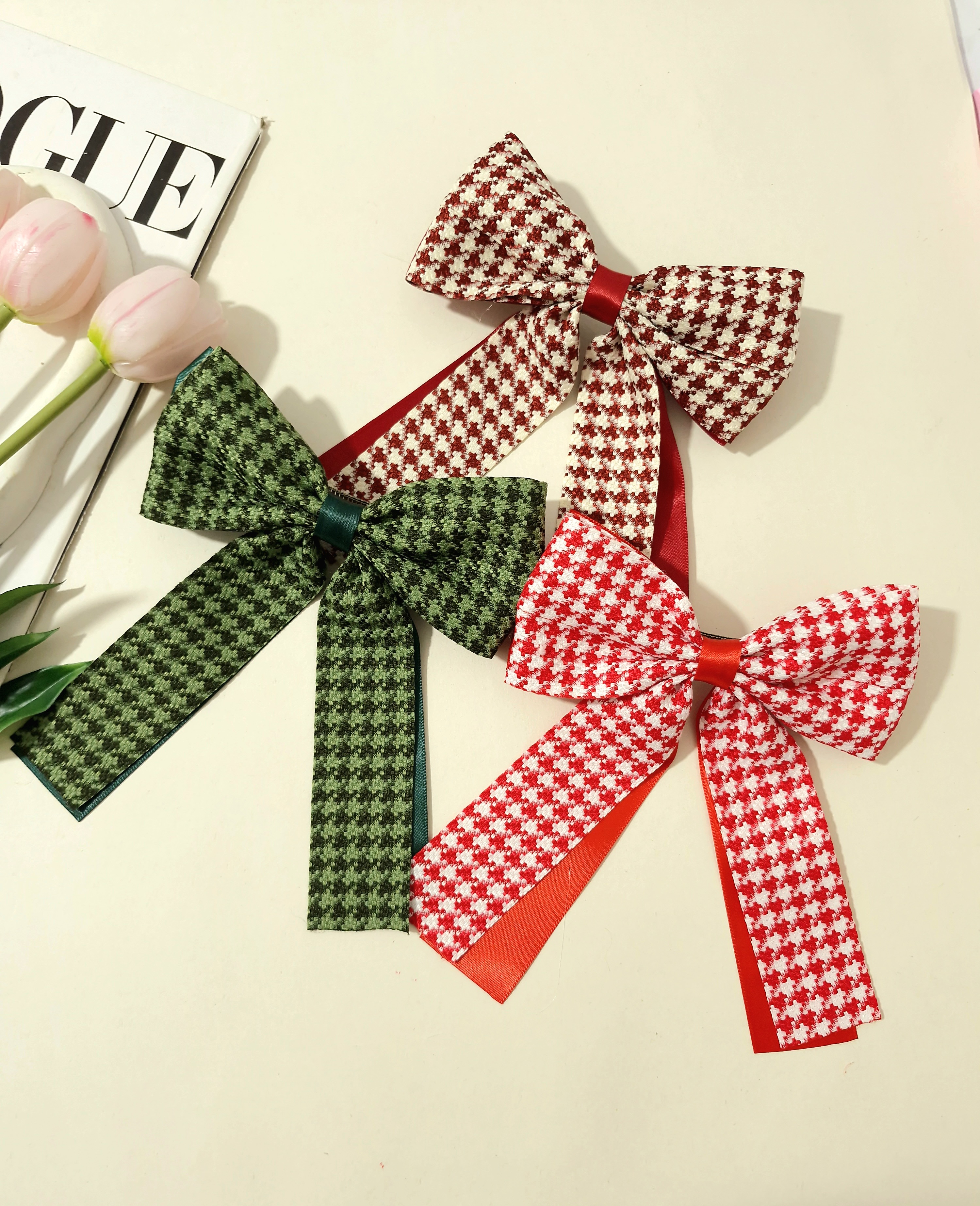 گیره مو پاپیون طرح پیچازی یلدایی