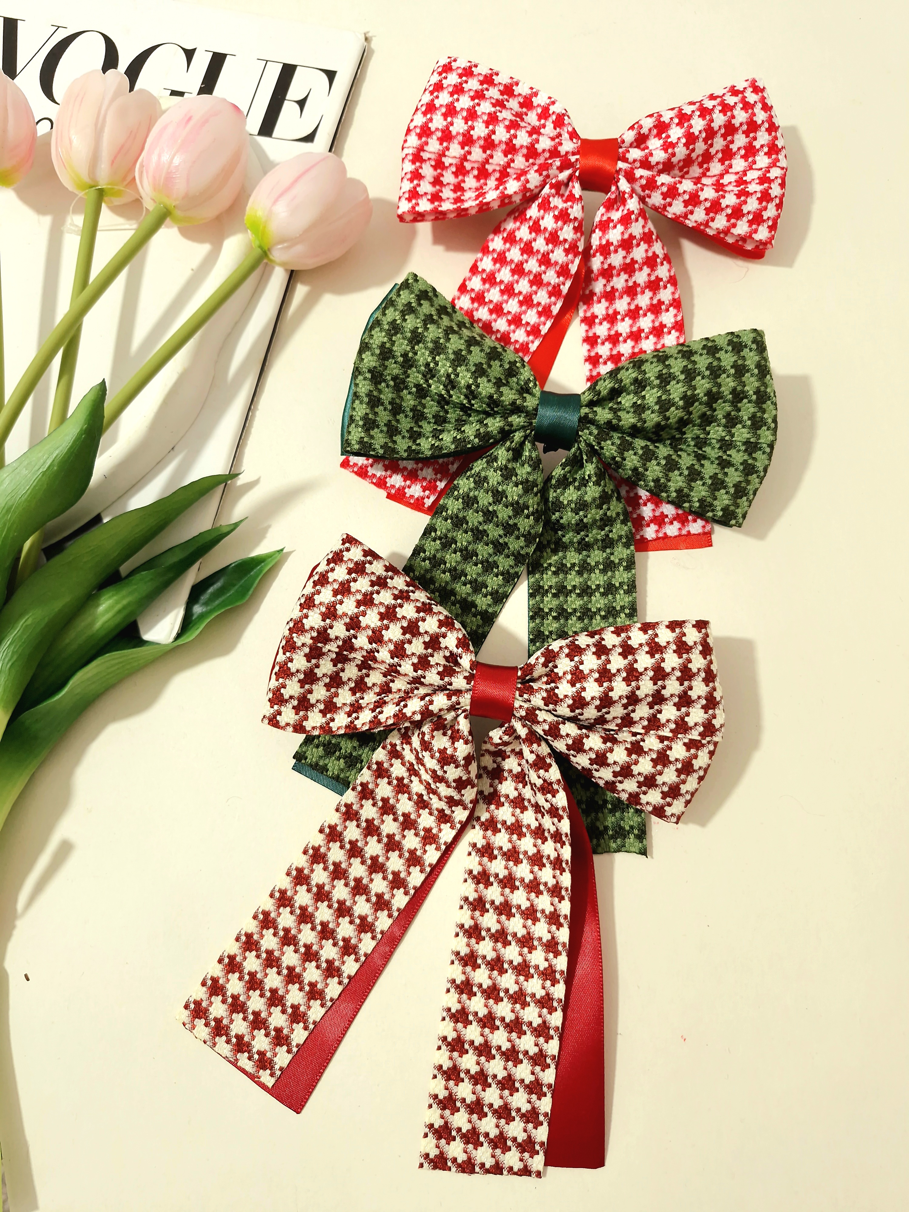 گیره مو پاپیون طرح پیچازی یلدایی