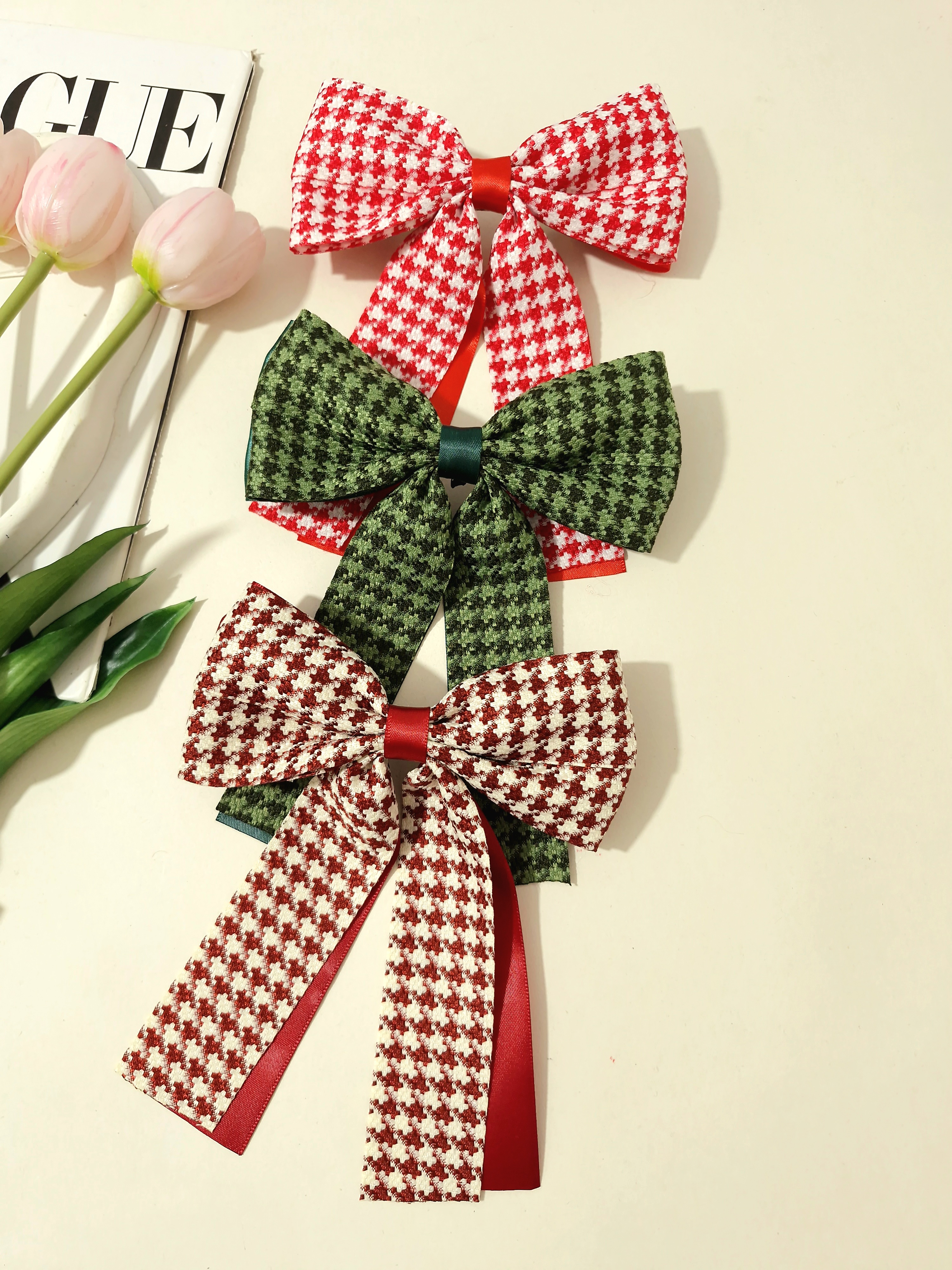 گیره مو پاپیون طرح پیچازی یلدایی