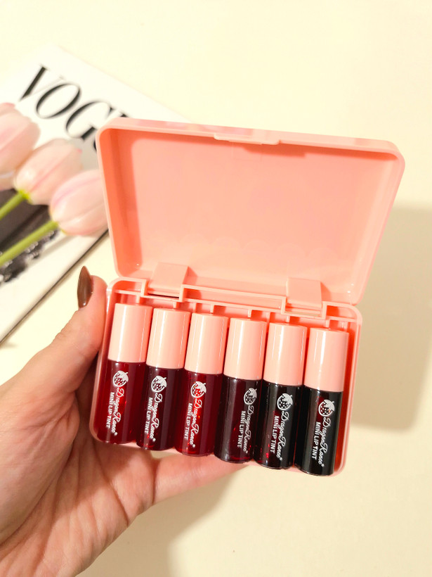 پک اقتصادی ۶ عددی تینت لب کرهای | مناسب هدیه، کیفیت بالا، بسیار کاربردی