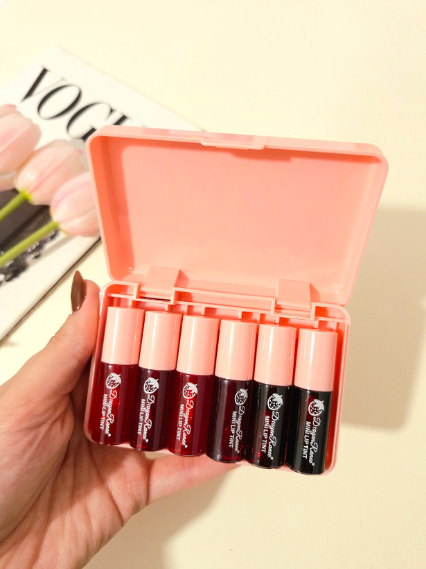 پک اقتصادی ۶ عددی تینت لب کرهای | مناسب هدیه، کیفیت بالا، بسیار کاربردی