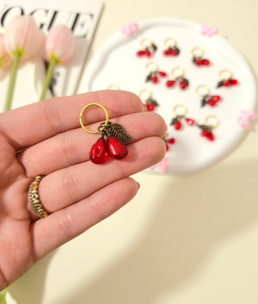 حلقه‌ مو طرح انار ویژه شب یلدا