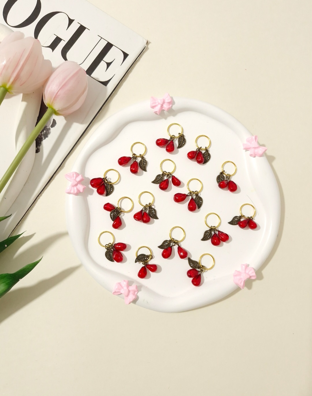 حلقه‌ مو طرح انار ویژه شب یلدا