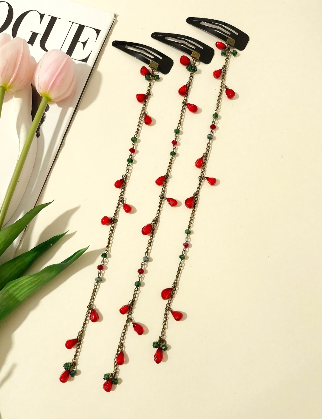 ریسه آویز مو انار ویژه شب یلدا 30 سانتی