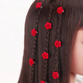 گیره قفل مو گل رز مخملی مخصوص یلدا