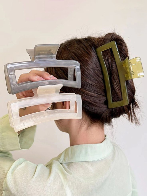 کلیپس مو مستطیلی آبنباتی سایز بزرگ