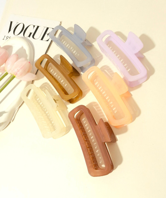 کلیپس مو مستطیلی آبنباتی سایز بزرگ