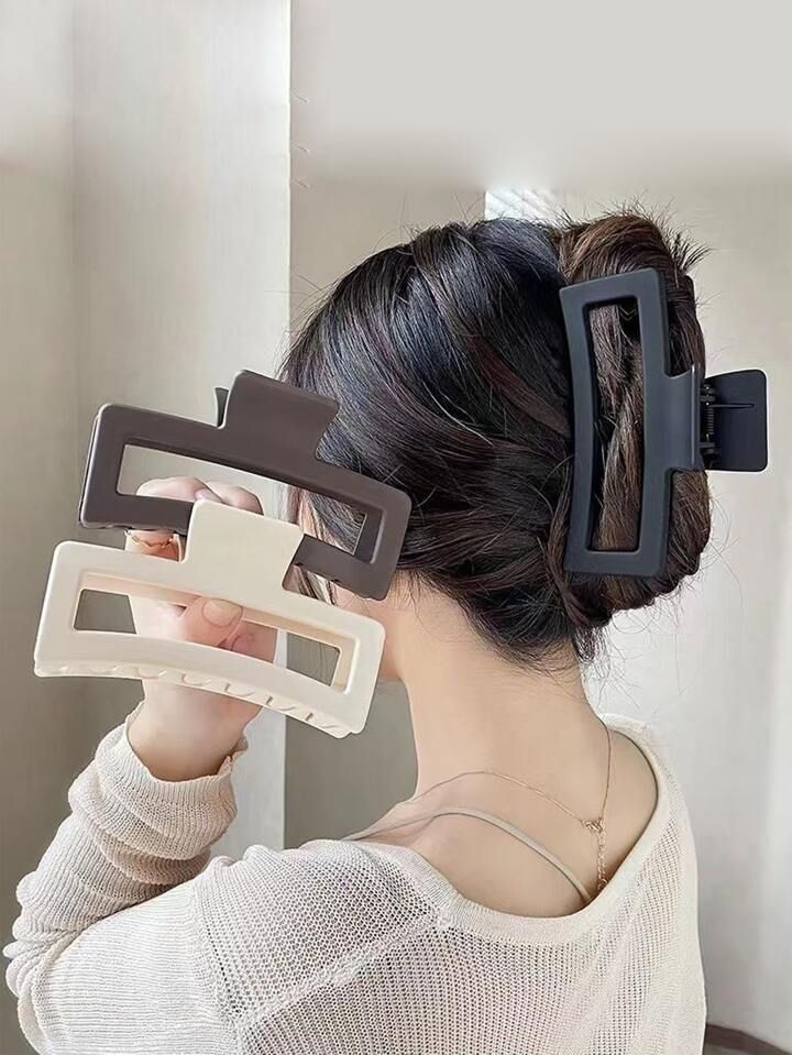 کلیپس مو مستطیلی آبنباتی سایز بزرگ