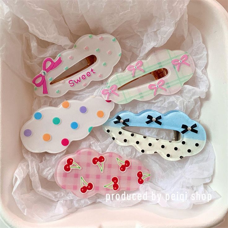 گیره‌ مو طرح ابری پینترستی پک دو عددی