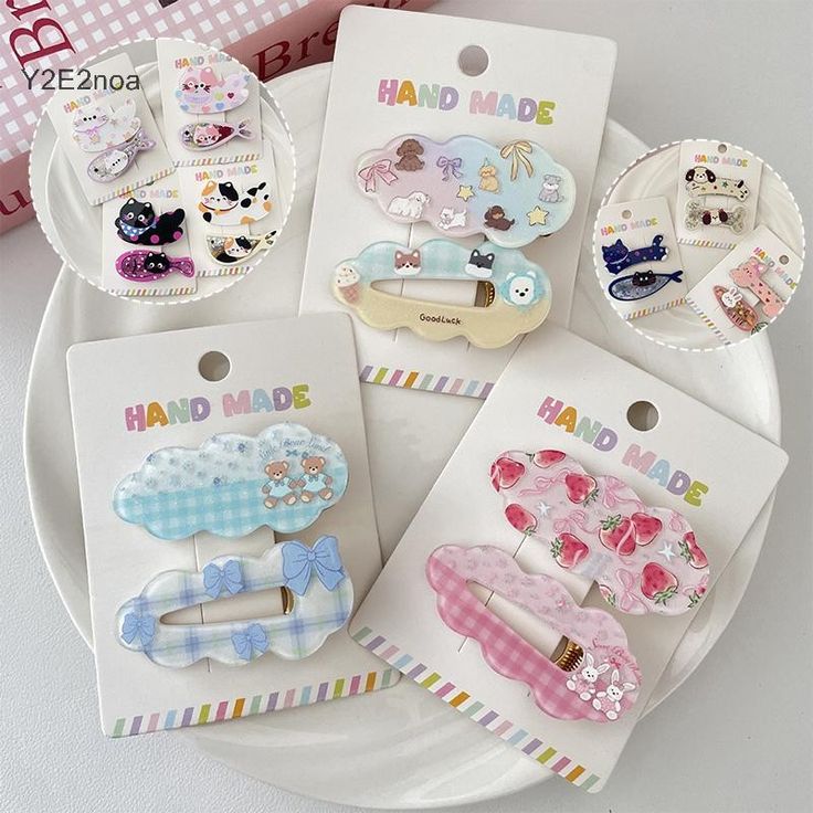 گیره‌ مو طرح ابری پینترستی پک دو عددی