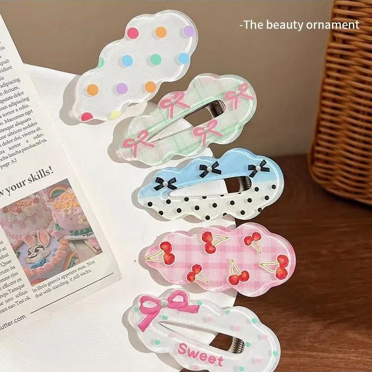 گیره‌ مو طرح ابری پینترستی پک دو عددی