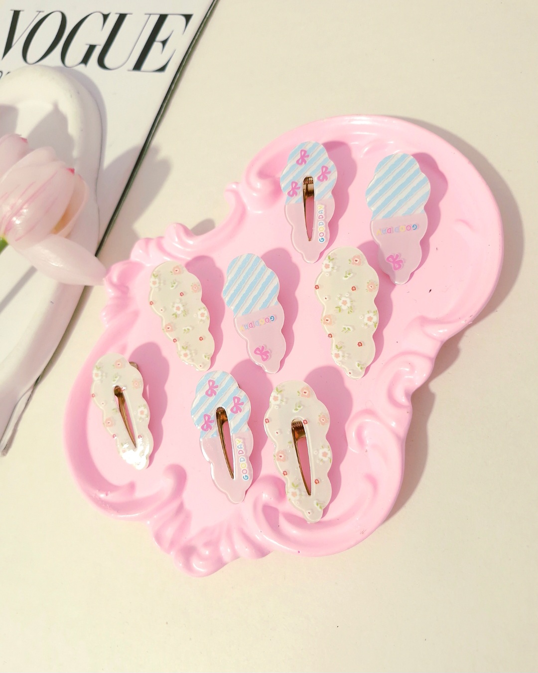 گیره‌ مو طرح ابری پینترستی پک دو عددی